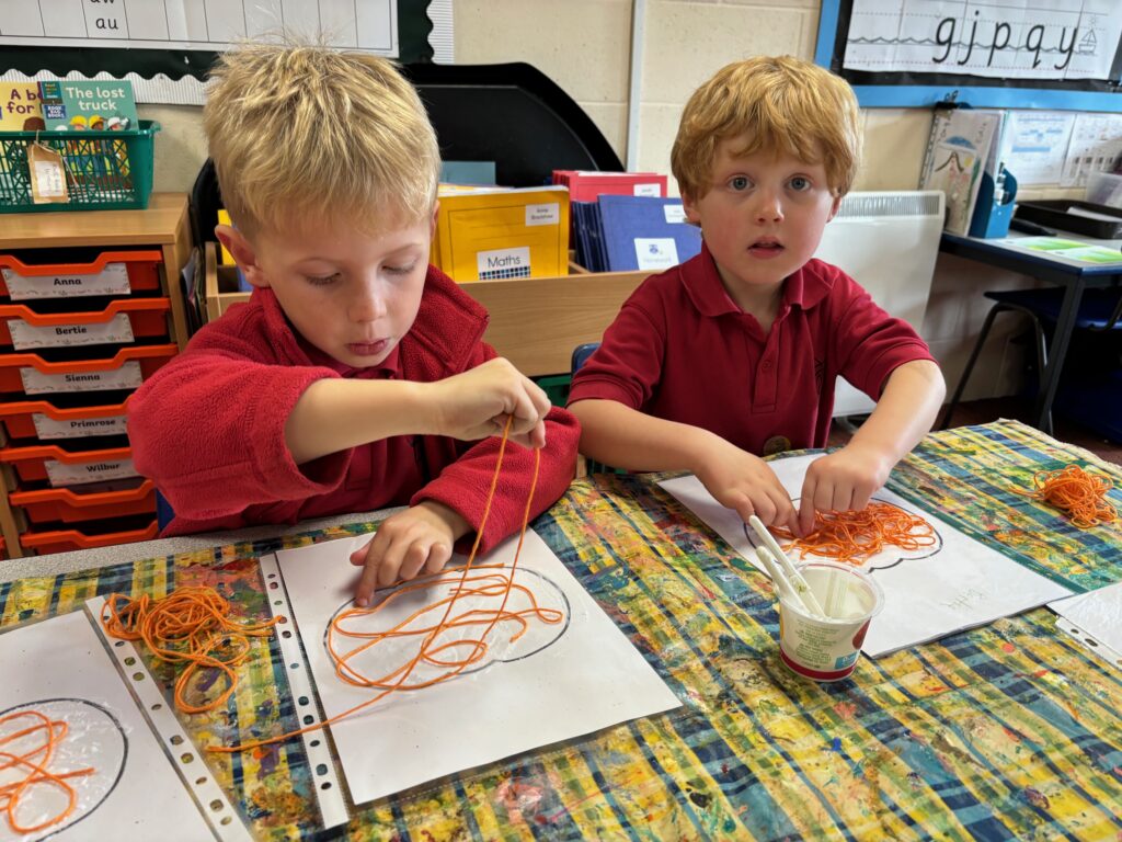 Crazy string pumpkins&#8230;, Copthill School