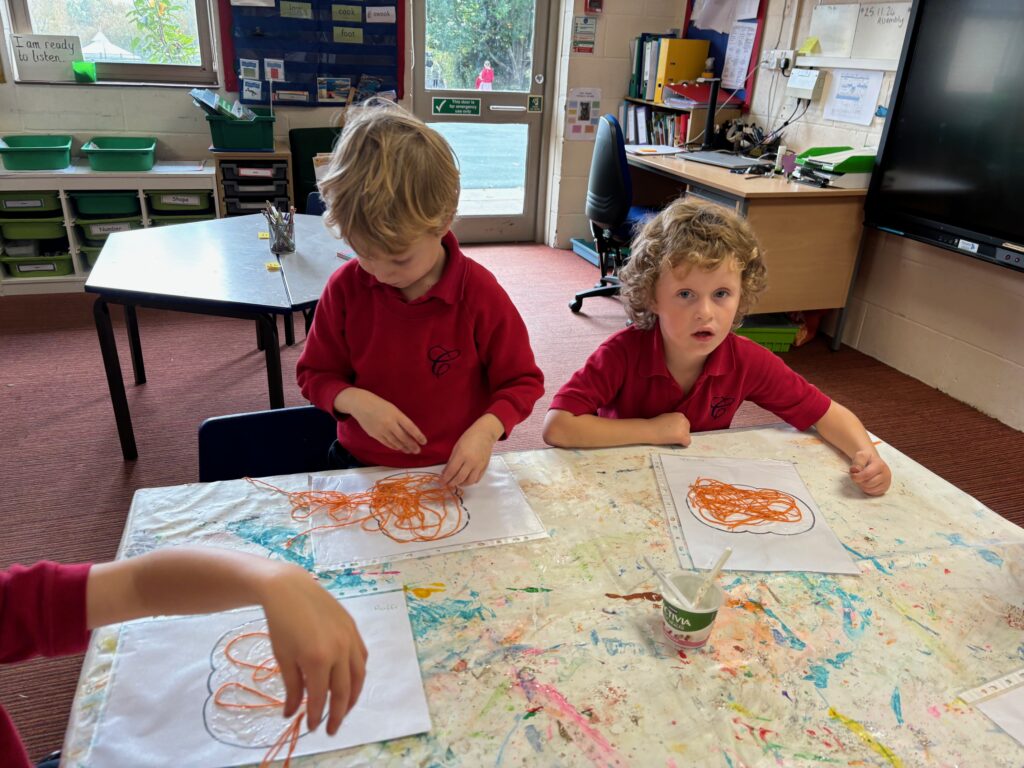 Crazy string pumpkins&#8230;, Copthill School