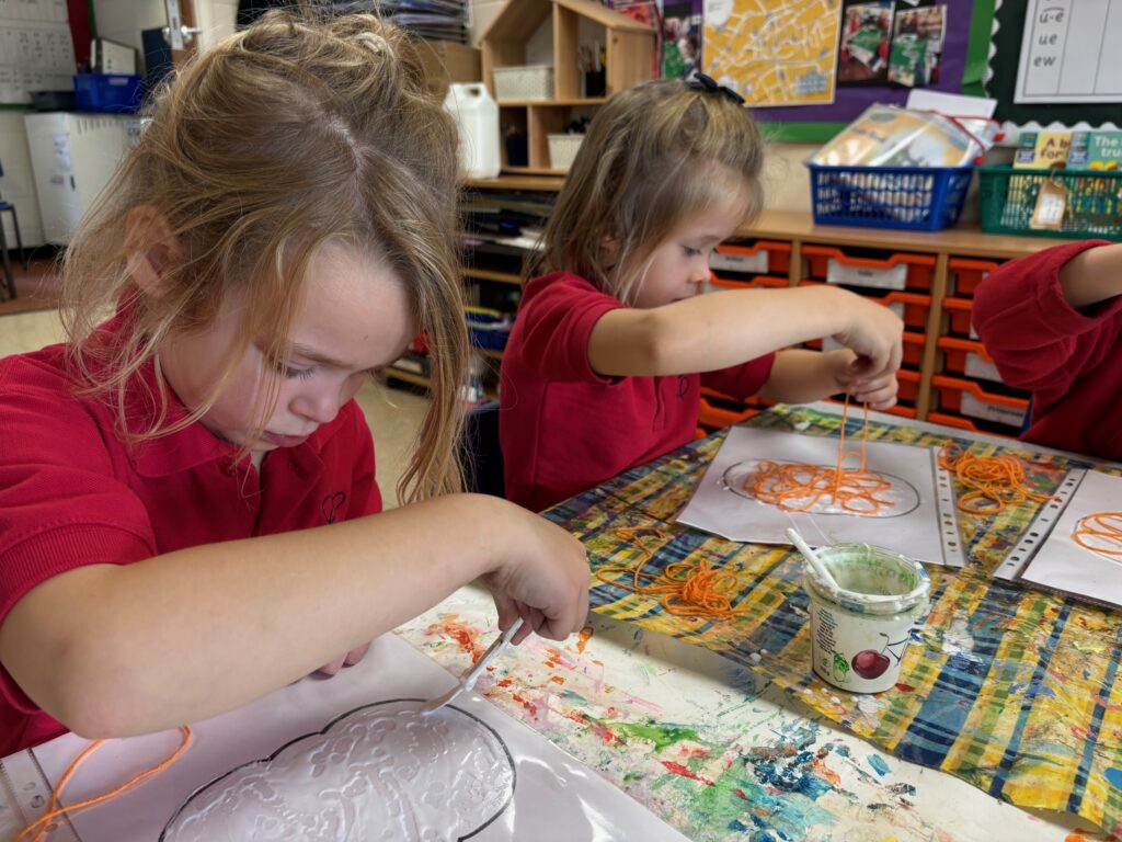 Crazy string pumpkins&#8230;, Copthill School