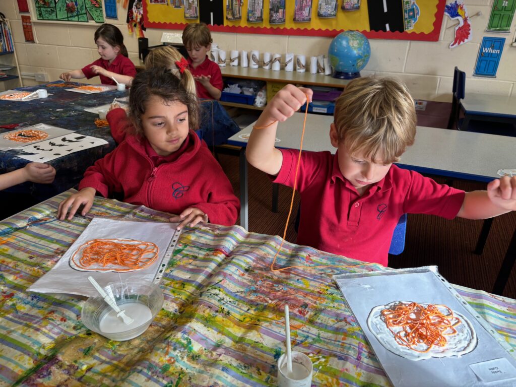 Crazy string pumpkins&#8230;, Copthill School