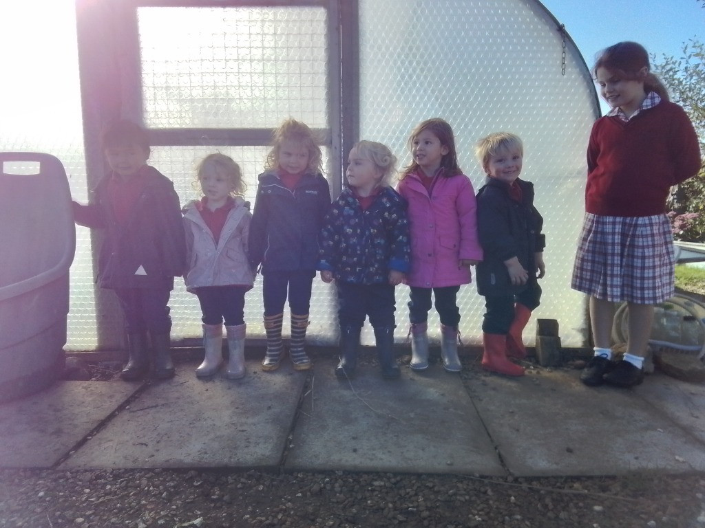 Checking on the Vegetable Patch, Copthill School