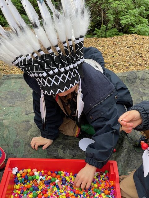 Native American experience day&#8230;, Copthill School