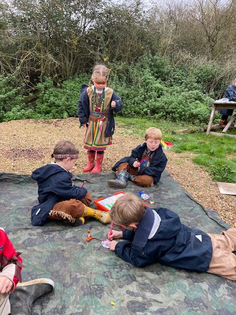 Native American experience day&#8230;, Copthill School