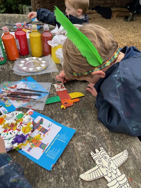 Native American experience day&#8230;, Copthill School