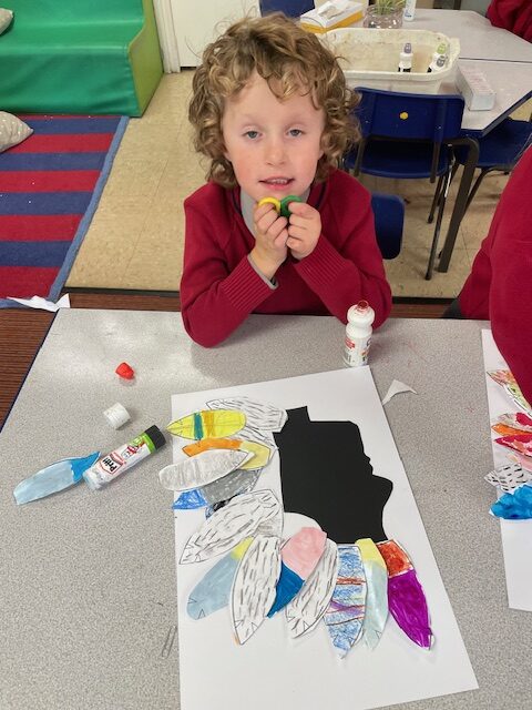 Native American Indian Headdress Art, Copthill School