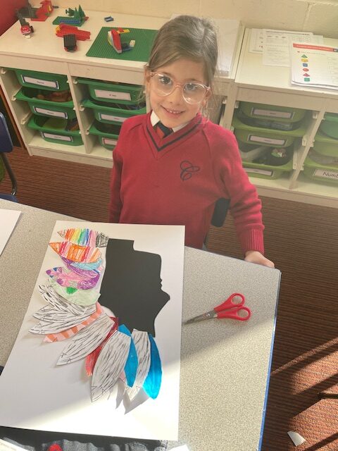 Native American Indian Headdress Art, Copthill School