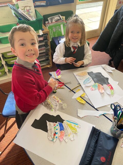 Native American Indian Headdress Art, Copthill School