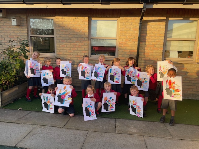 Native American Indian Headdress Art, Copthill School