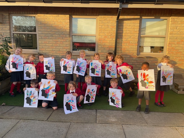 Native American Indian Headdress Art, Copthill School