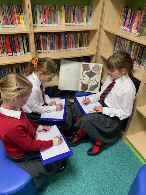 Investigating information texts in our beautiful library, Copthill School