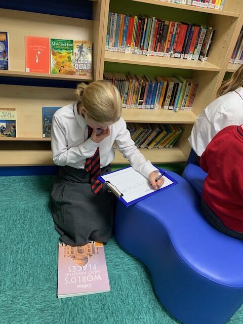 Investigating information texts in our beautiful library, Copthill School