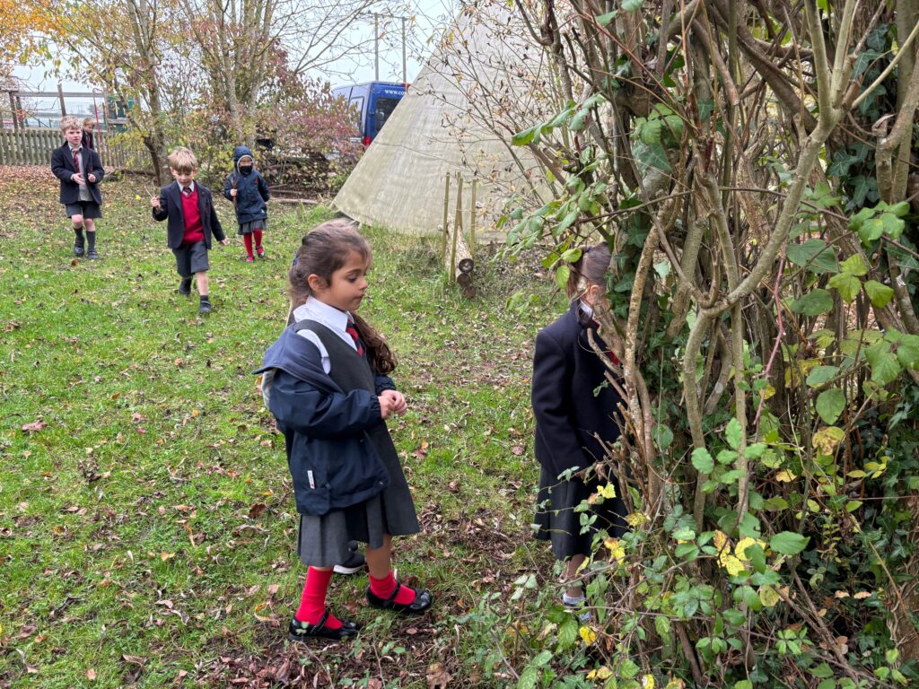 Native American Tipi building&#8230;, Copthill School