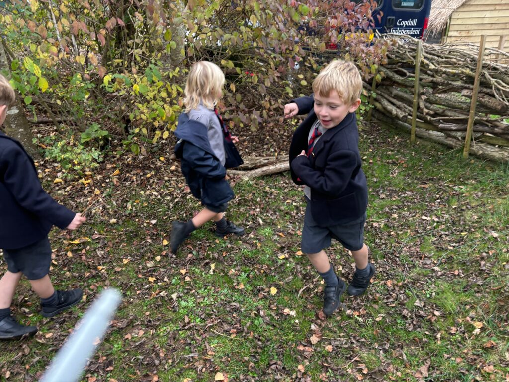 Native American Tipi building&#8230;, Copthill School