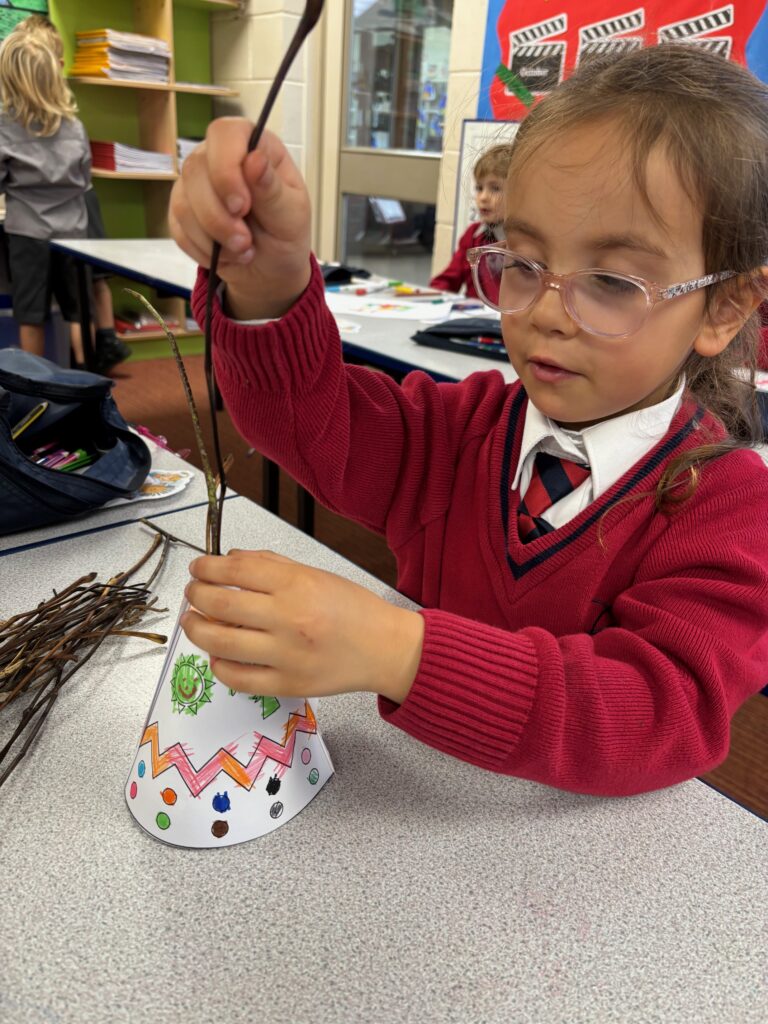 Native American Tipi building&#8230;, Copthill School