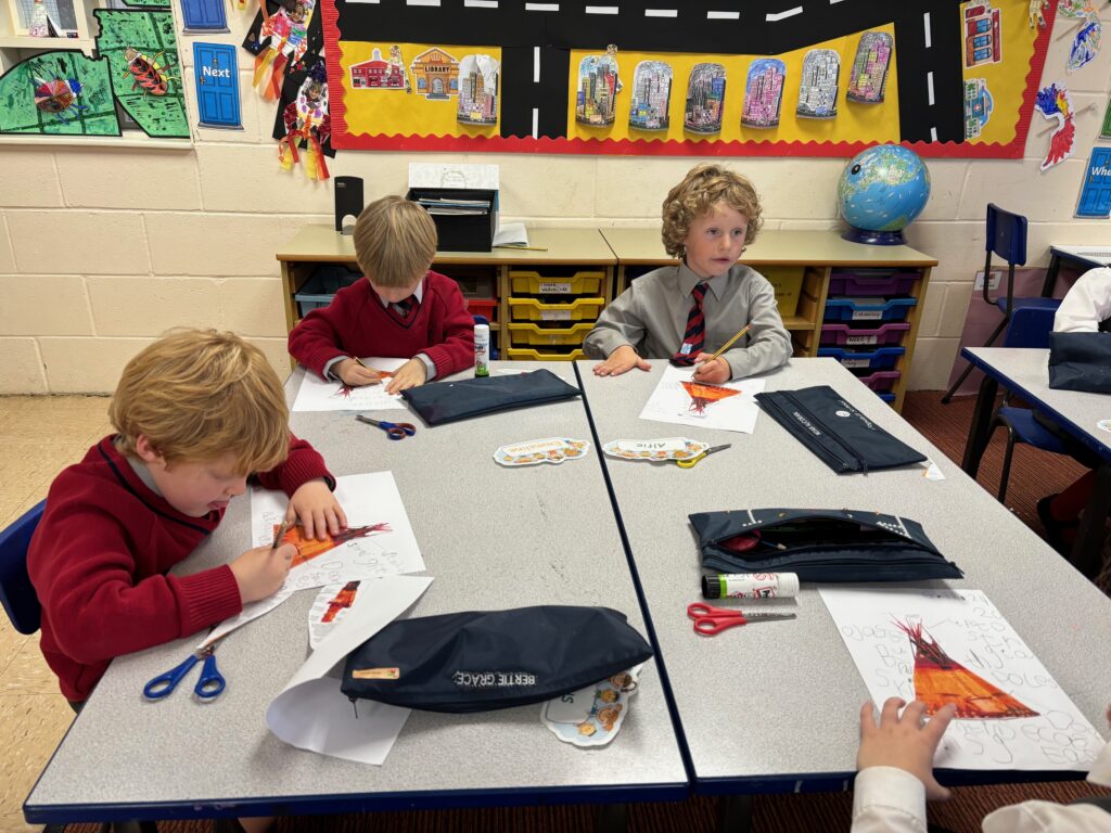 Native American Tipi building&#8230;, Copthill School