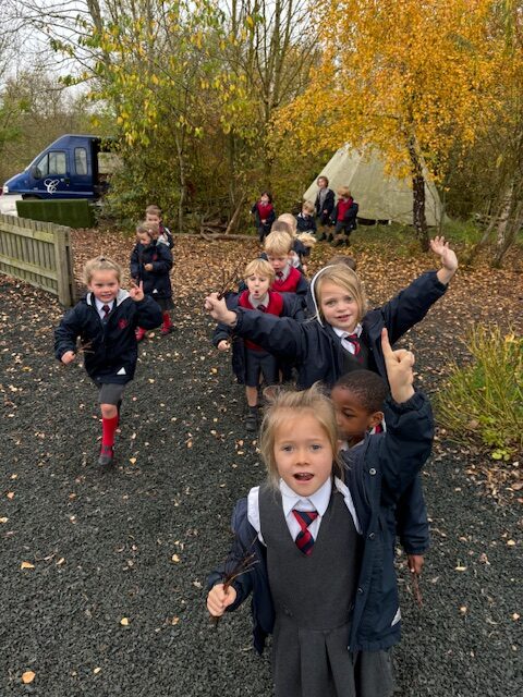 Native American Tipi building&#8230;, Copthill School