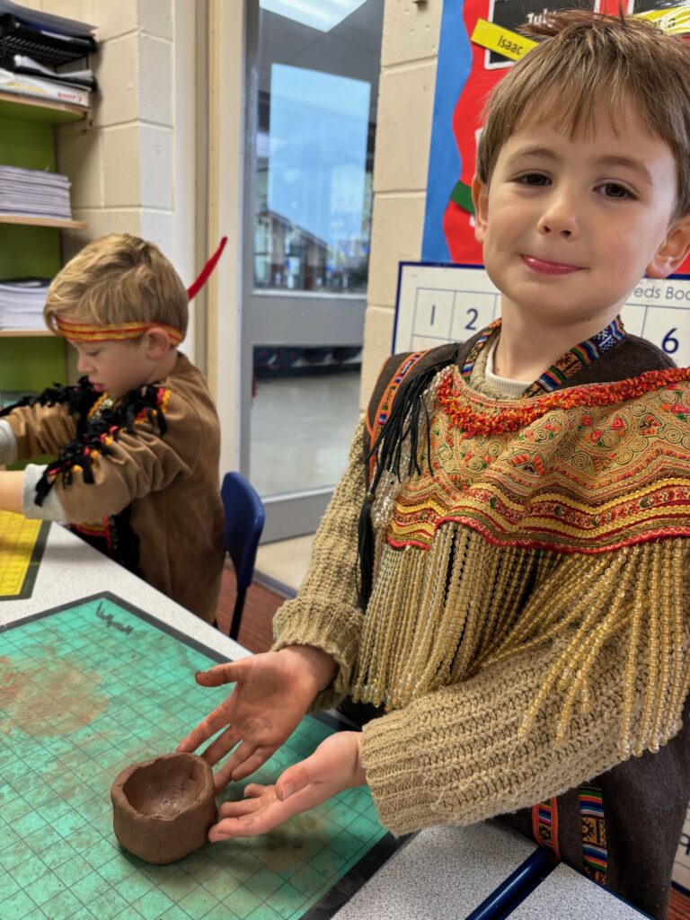 Native American experience day&#8230;, Copthill School