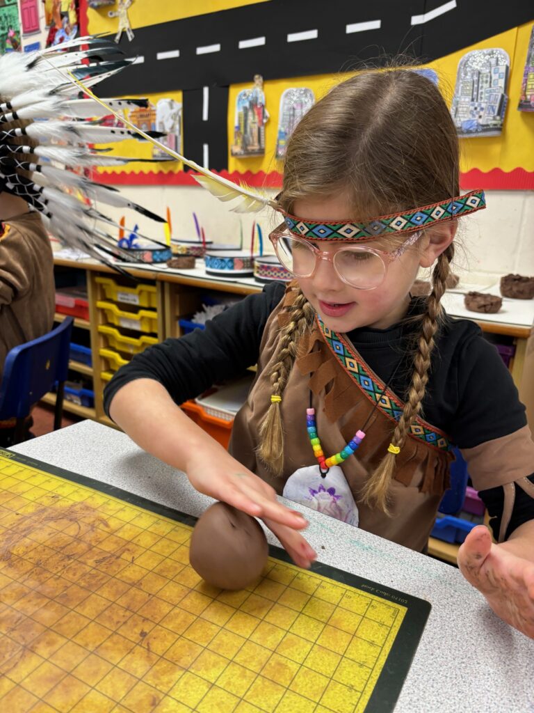 Native American experience day&#8230;, Copthill School