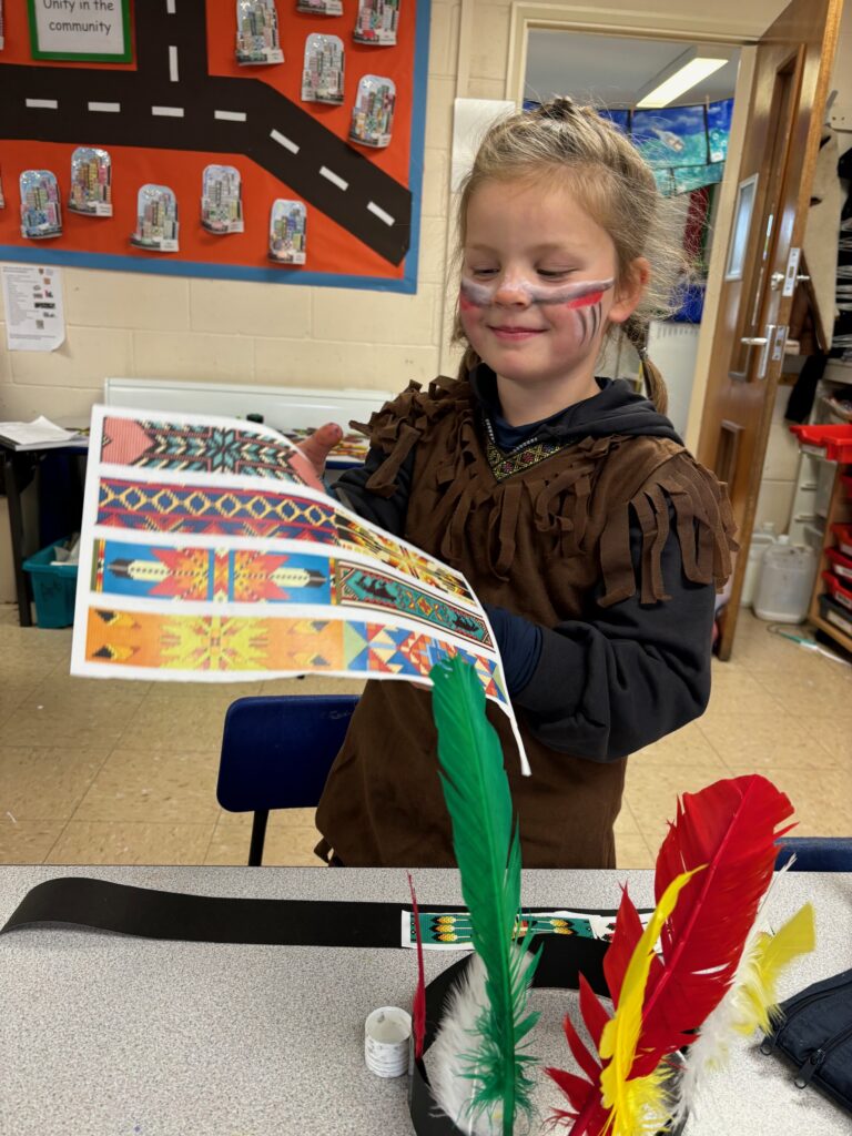 Native American experience day&#8230;, Copthill School