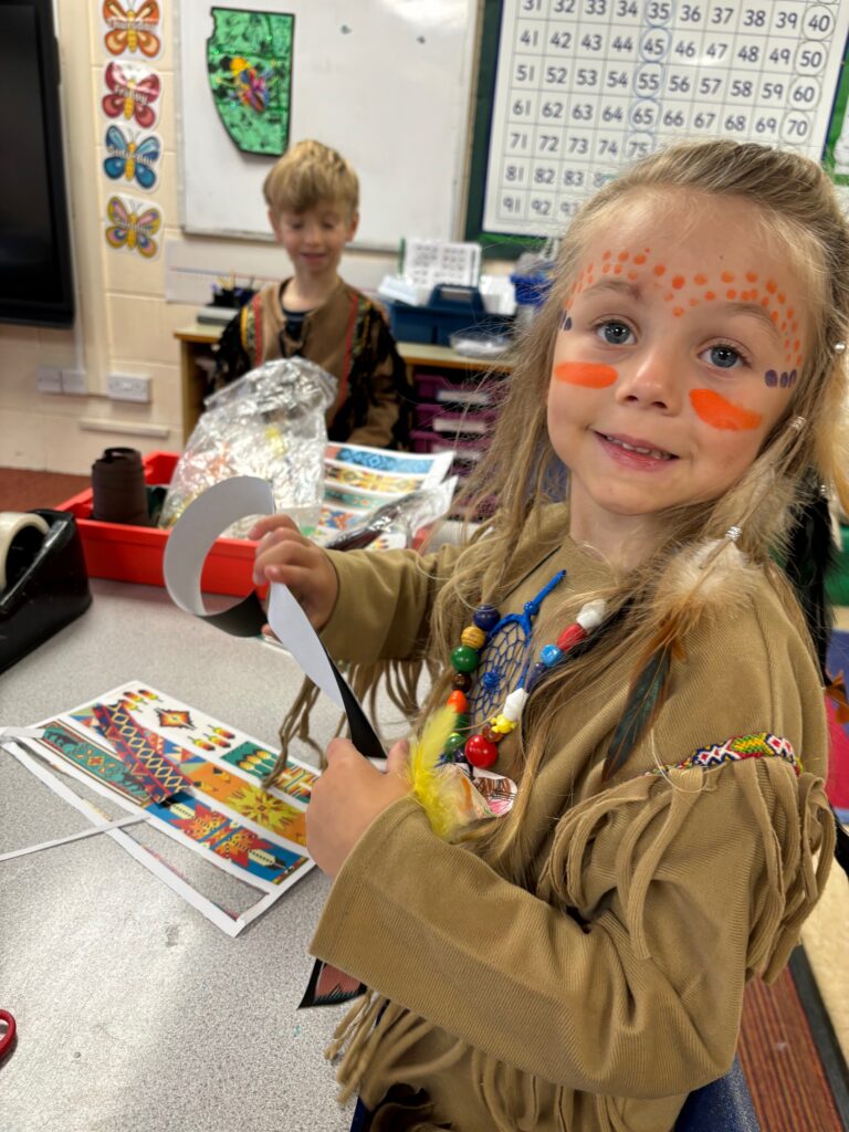 Native American experience day&#8230;, Copthill School