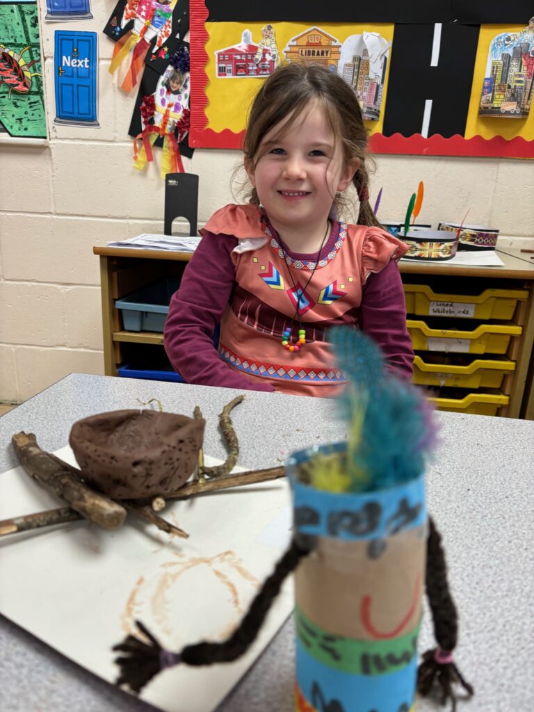 Native American experience day&#8230;, Copthill School