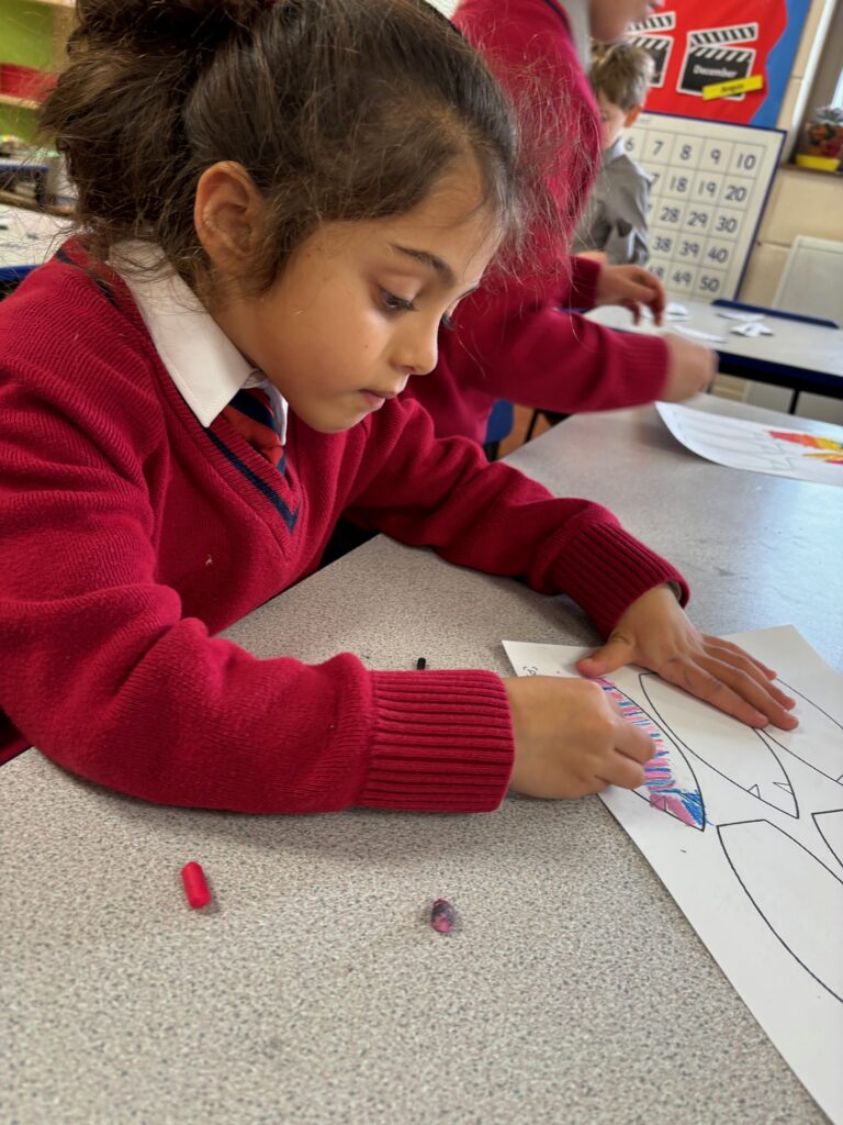 Native American Indian Headdress Art, Copthill School