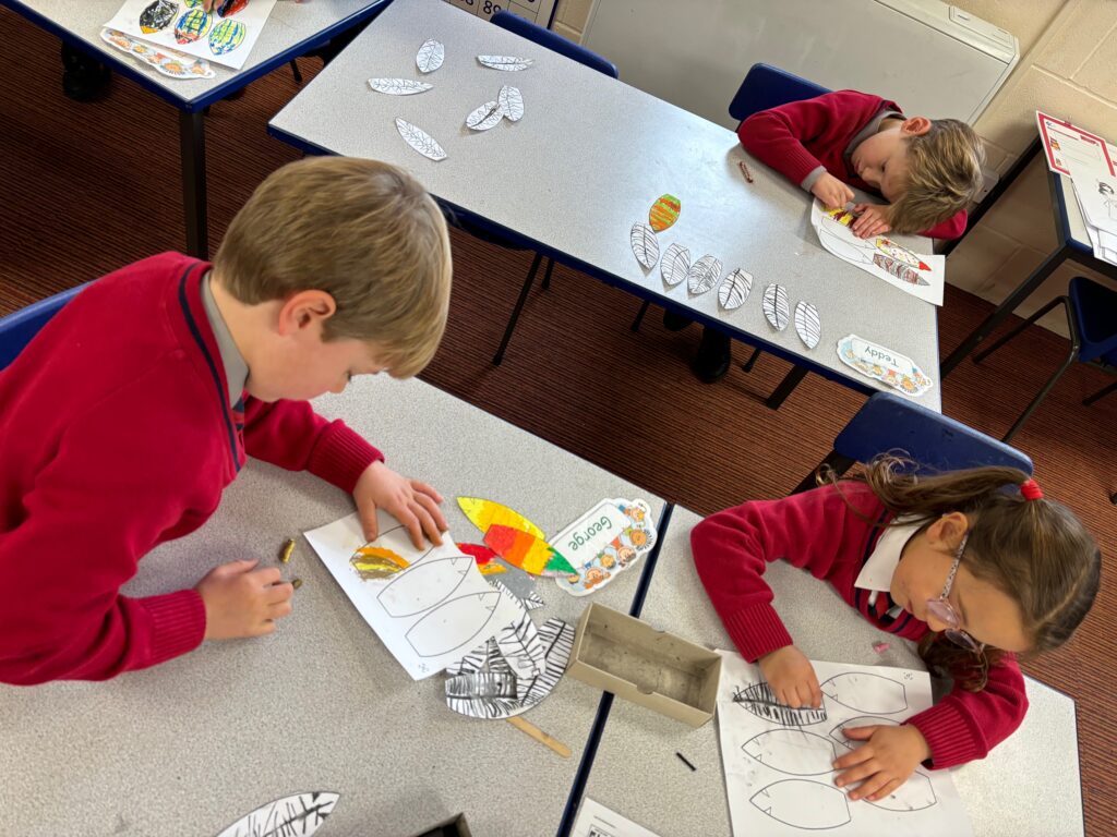 Native American Indian Headdress Art, Copthill School