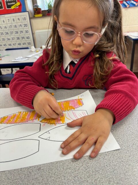 Native American Indian Headdress Art, Copthill School