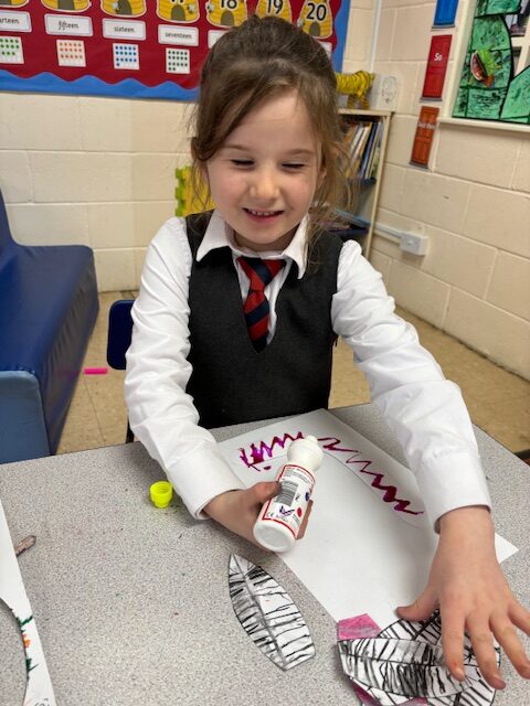 Native American Indian Headdress Art, Copthill School