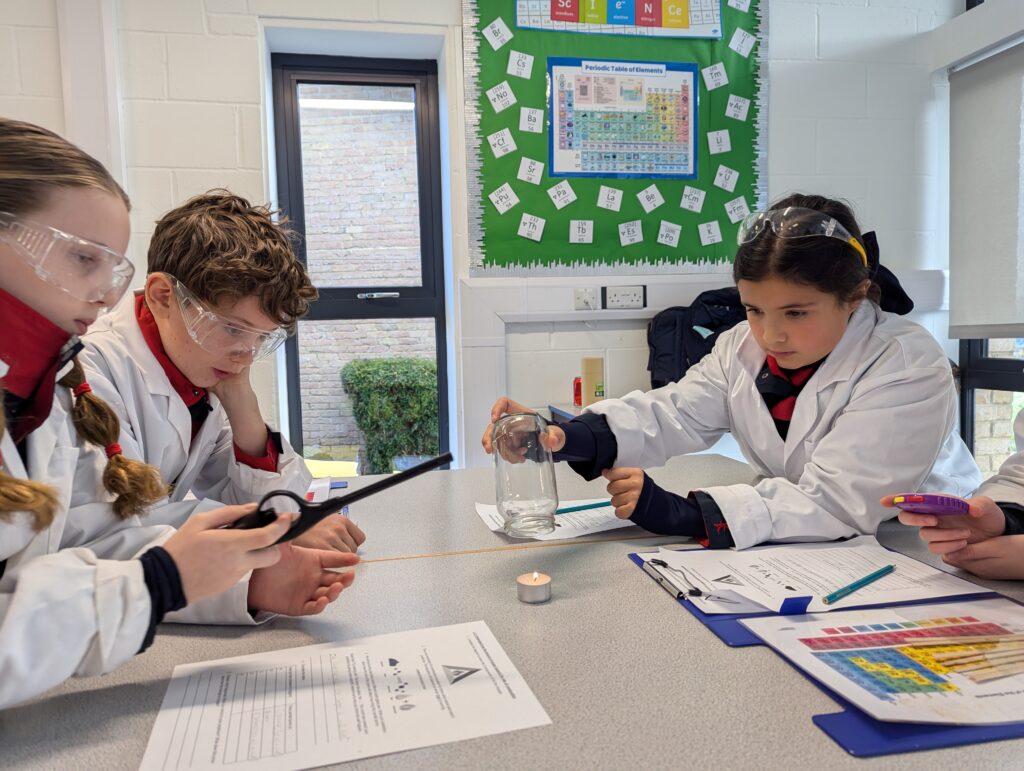 Year 6 combustion and chemical colour changes, Copthill School