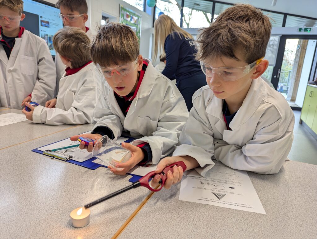 Year 6 combustion and chemical colour changes, Copthill School