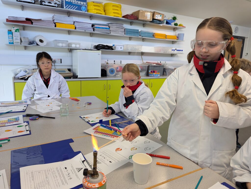 Year 6 combustion and chemical colour changes, Copthill School