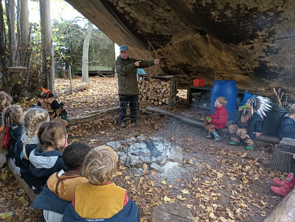 Native American Experience Day at Forest School &#8211; Making Bows and Arrows., Copthill School