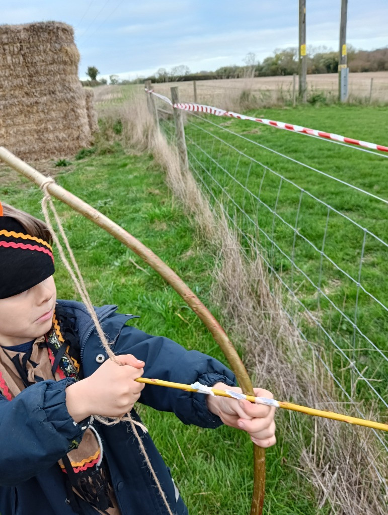 Native American Experience Day at Forest School &#8211; Making Bows and Arrows., Copthill School