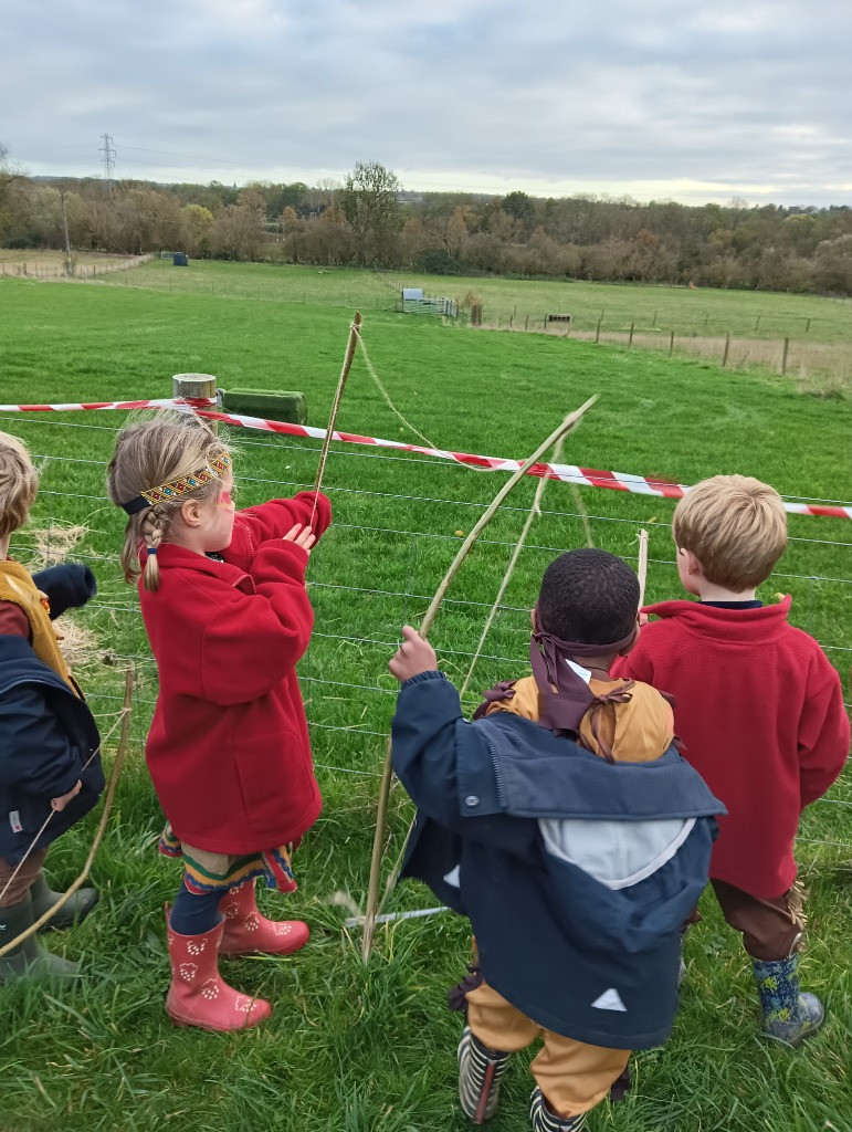 Native American Experience Day at Forest School &#8211; Making Bows and Arrows., Copthill School