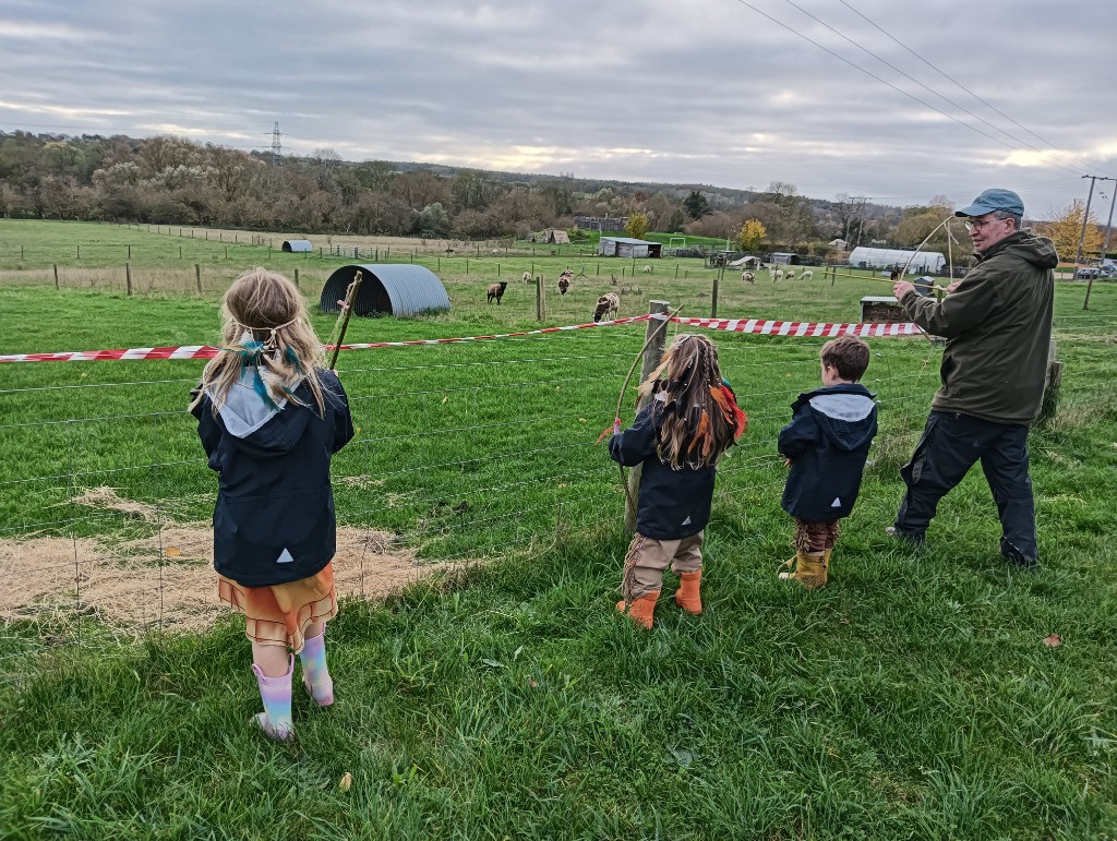 Native American Experience Day at Forest School &#8211; Making Bows and Arrows., Copthill School