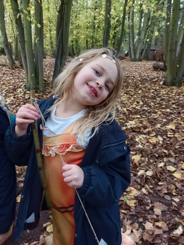 Native American Experience Day at Forest School &#8211; Making Bows and Arrows., Copthill School