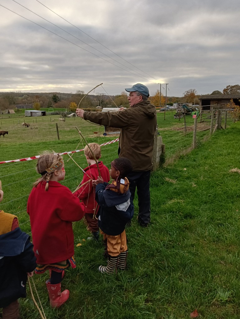 Native American Experience Day at Forest School &#8211; Making Bows and Arrows., Copthill School