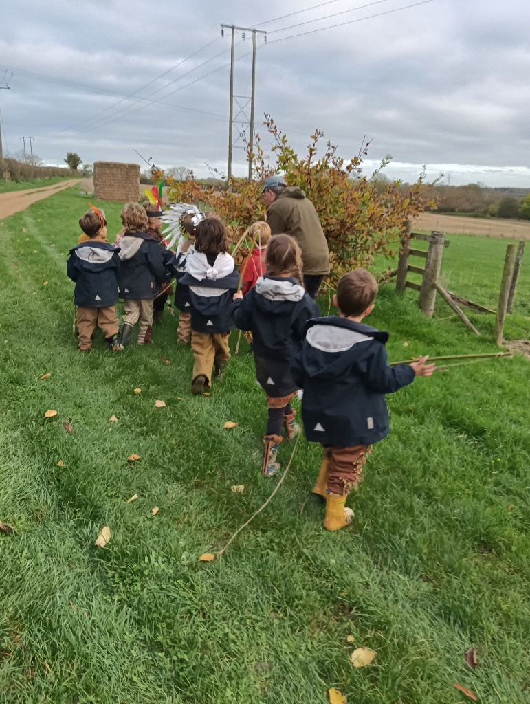 Native American Experience Day at Forest School &#8211; Making Bows and Arrows., Copthill School