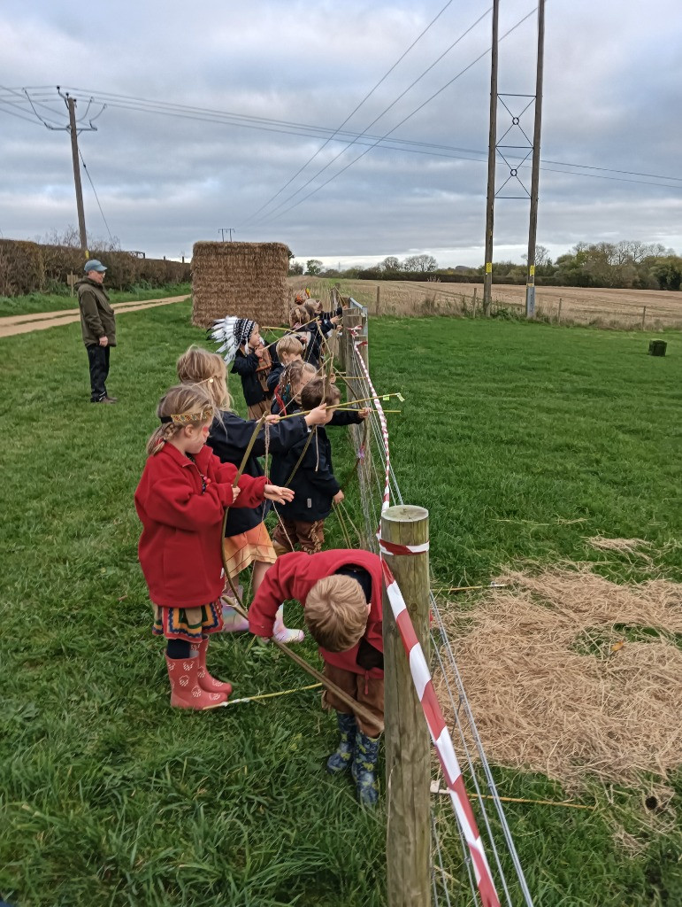 Native American Experience Day at Forest School &#8211; Making Bows and Arrows., Copthill School