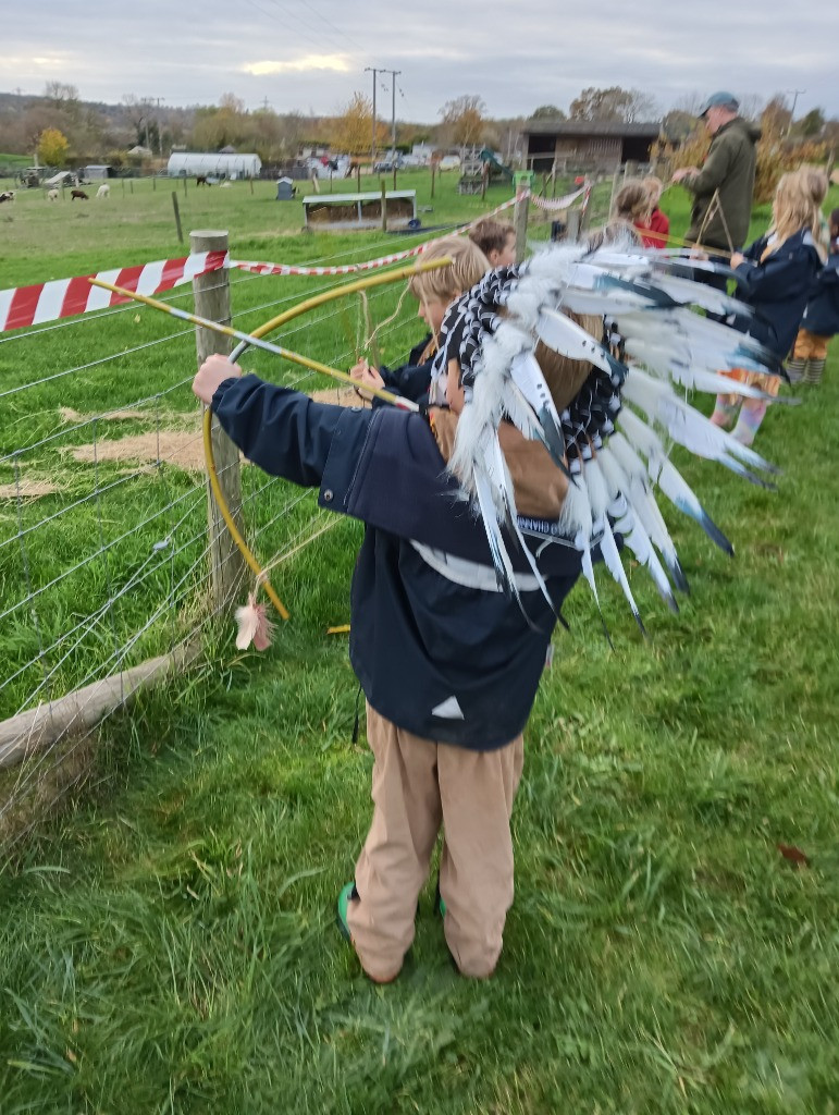 Native American Experience Day at Forest School &#8211; Making Bows and Arrows., Copthill School