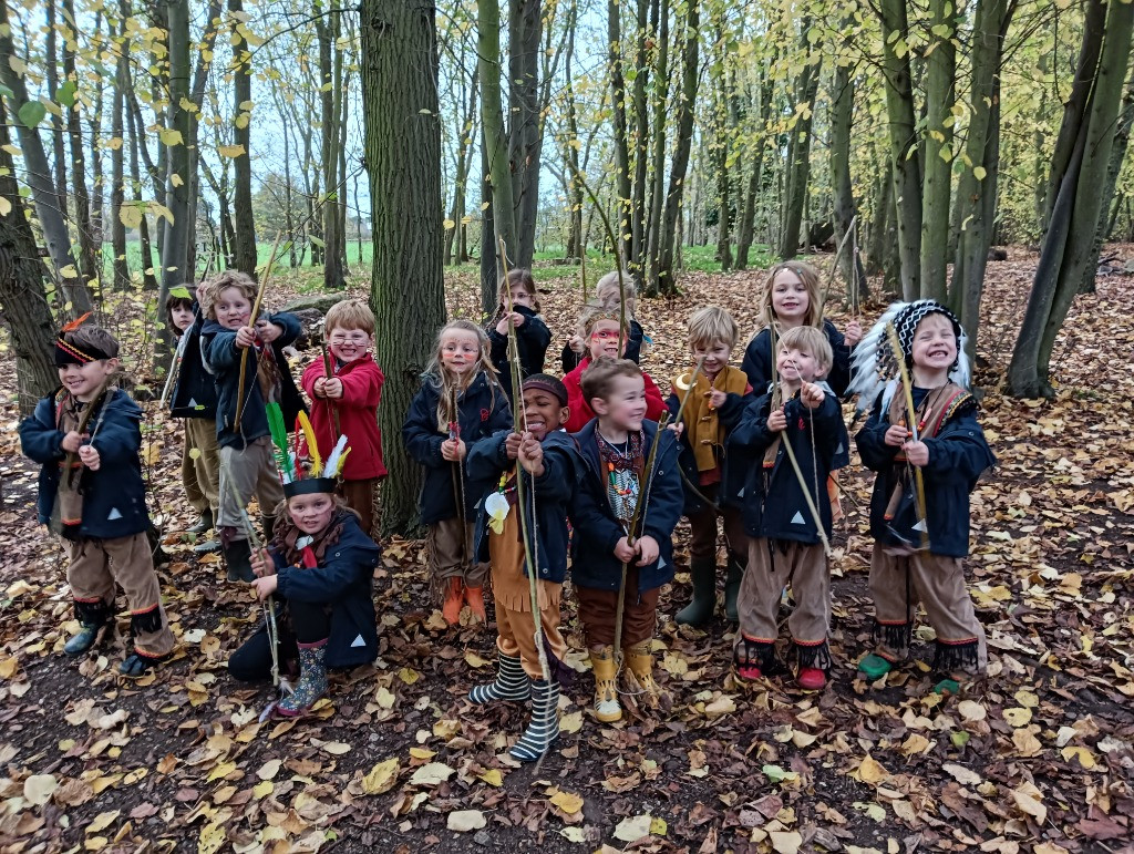 Native American Experience Day at Forest School &#8211; Making Bows and Arrows., Copthill School