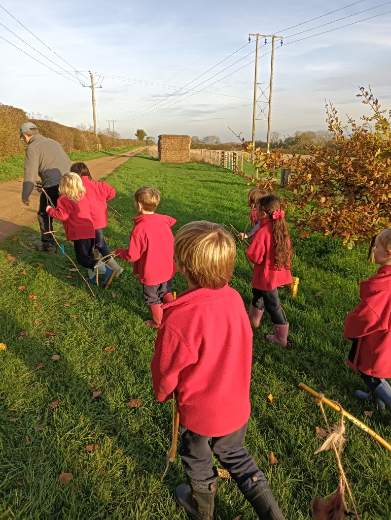 Native American Experience Day at Forest School &#8211; Making Bows and Arrows., Copthill School