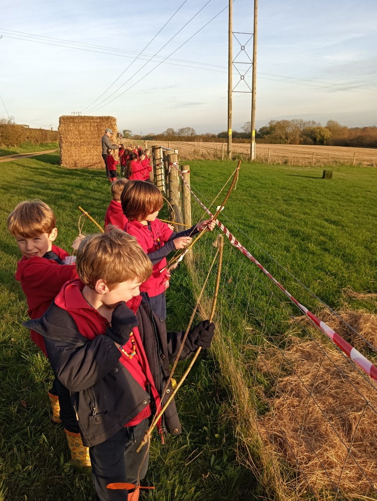 Native American Experience Day at Forest School &#8211; Making Bows and Arrows., Copthill School