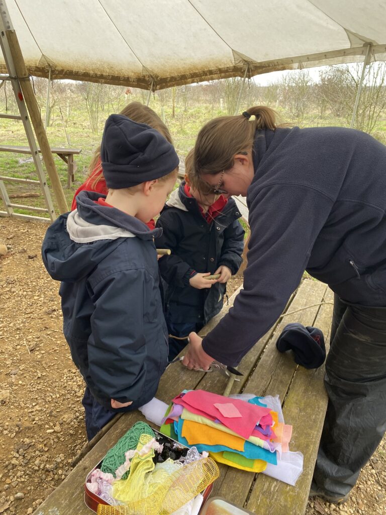 Making Fairy Folk and Woodland Houses, Copthill School