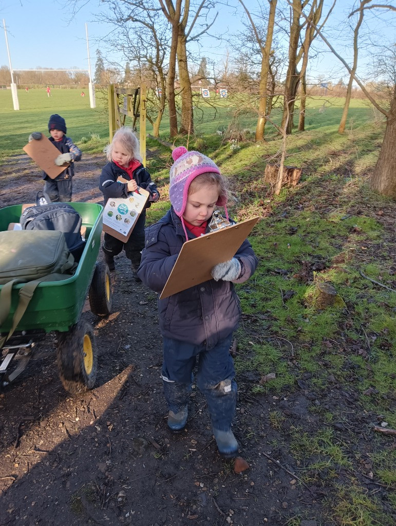 Looking for signs of Spring, Copthill School