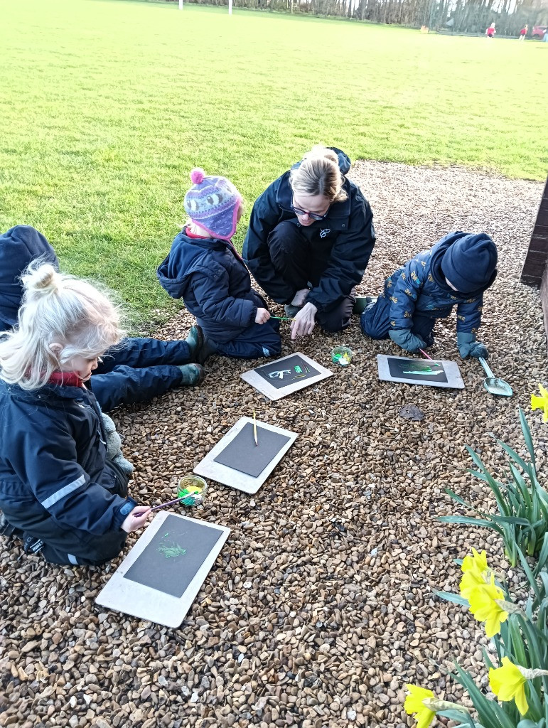 Looking for signs of Spring, Copthill School