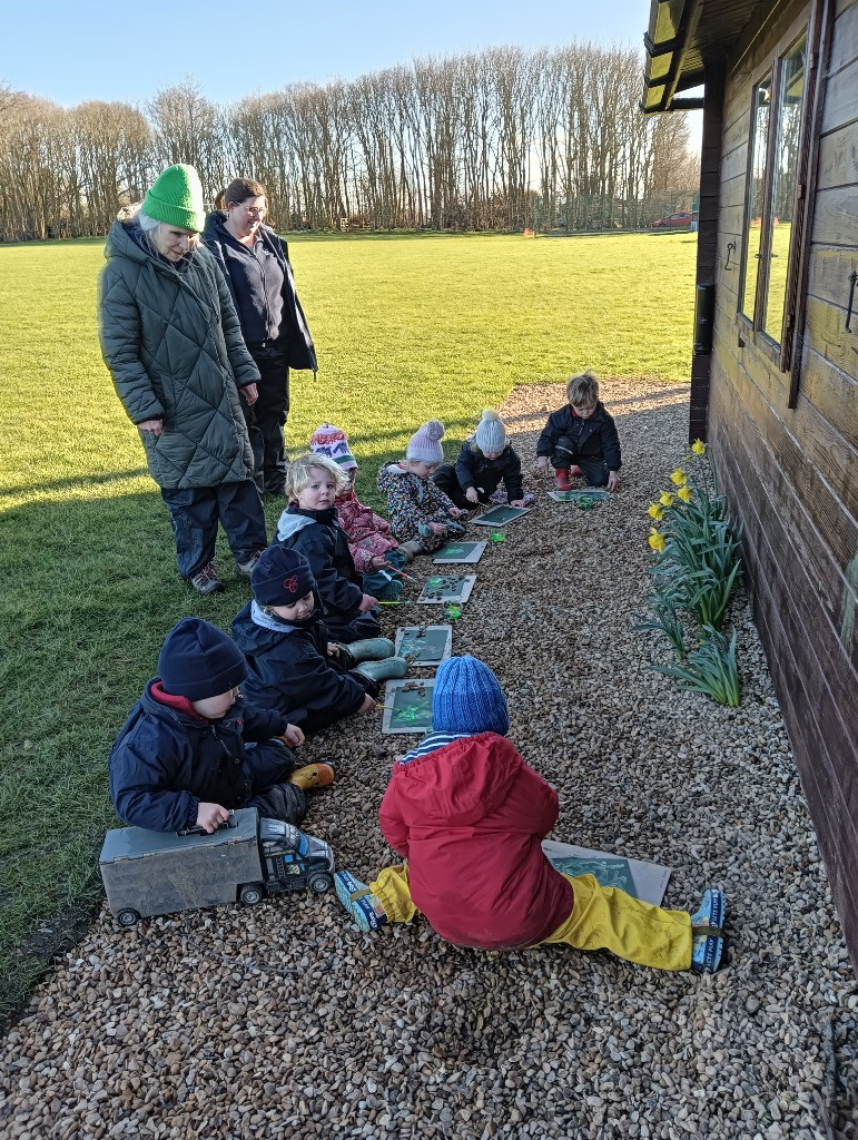 Looking for signs of Spring, Copthill School