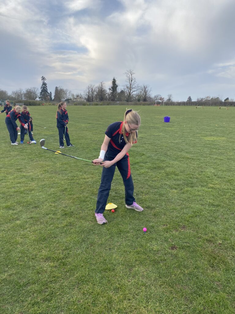 Girls&#8217; tasters- Golf session, Copthill School