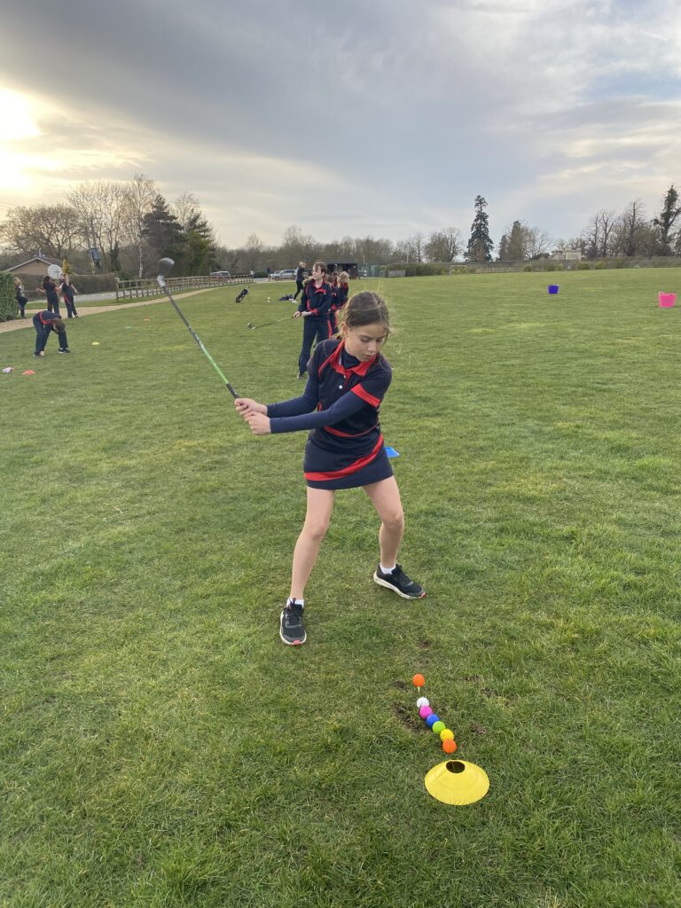 Girls&#8217; tasters- Golf session, Copthill School